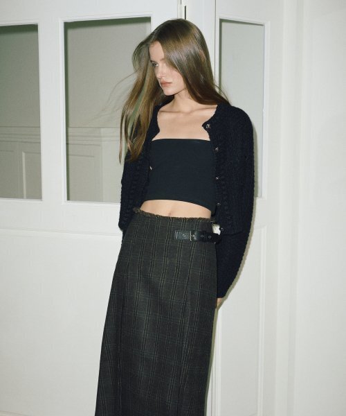 ETMON(エトモン)の「Tweed Pocket Knit Cardigan Black(カーディガン/ボレロ・レディース・その他・FREE)」の5枚目の写真