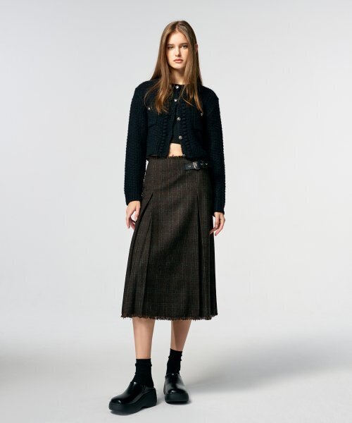 ETMON(エトモン)の「Tweed Pocket Knit Cardigan Black(カーディガン/ボレロ・レディース・その他・FREE)」の6枚目の写真