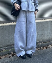nissen | 裏起毛スウェットバレルレッグパンツ(その他パンツ)