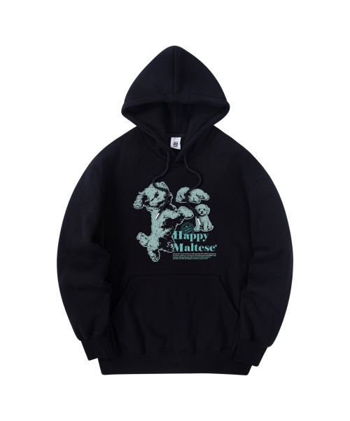RADINEO(ラディネオ)の「ハッピーモルティーズ フード ブラック(パーカー・レディース・その他・X-LARGE/MEDIUM/LARGE)」の1枚目の写真