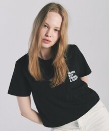 クロップクラシック半袖Tシャツ-ブラック