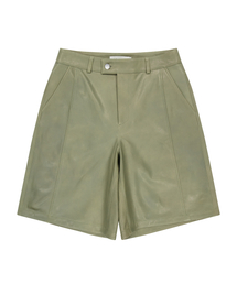 NAPPA LEATHER SHORT (OLIVE / LAMBSKIN)