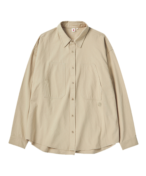 COMONINOZ（コモニノズ）の「NOZ COTTON SHIRT [BEIGE]（シャツ/ブラウス・メンズ・ベージュ・LARGE/MEDIUM）」の2枚目の写真