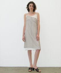CACELE（カッセル）の「LAYERED SHEER DRESS SET, PALE GRAY SET（ワンピース）」