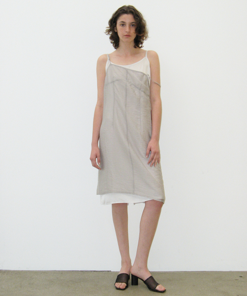CACELE(カッセル)の「LAYERED SHEER DRESS SET, PALE GRAY SET(ワンピース・レディース・その他・FREE)」の1枚目の写真