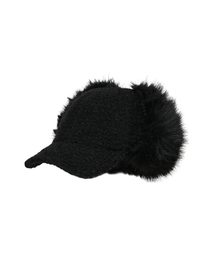 POESIEDAME（ポエジダム）の「SHAGGY EARFLAP CAP IN BOUCLE BLACK（キャップ）」