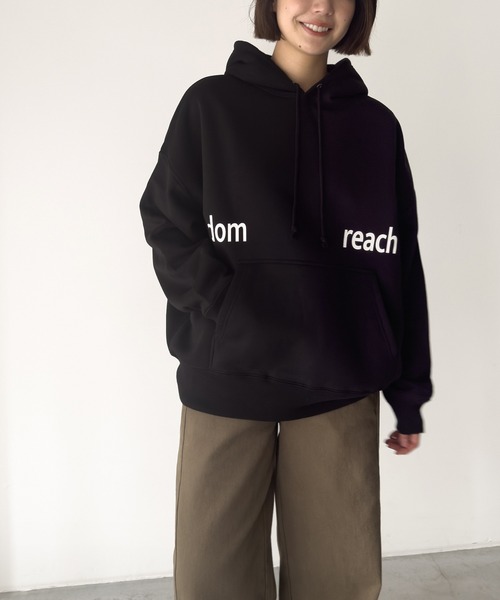CANAL JEAN（キャナルジーン）の「Twelve12　dom reach to パーカー 裏起毛（パーカー・レディース・ブラック/アッシュ・MEDIUM/LARGE）」の6枚目の写真
