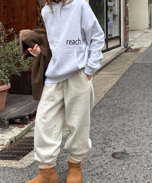 CANAL JEAN（キャナルジーン）の「Twelve12　dom reach to パーカー 裏起毛（パーカー・レディース・ブラック/アッシュ・MEDIUM/LARGE）」の3枚目の写真