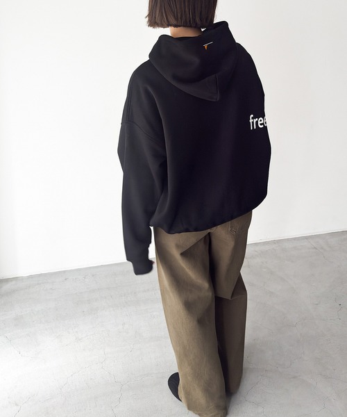 CANAL JEAN（キャナルジーン）の「Twelve12　dom reach to パーカー 裏起毛（パーカー・レディース・ブラック/アッシュ・MEDIUM/LARGE）」の8枚目の写真