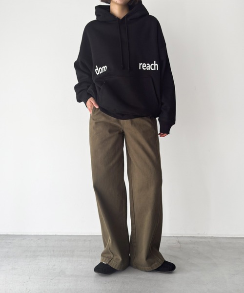 CANAL JEAN（キャナルジーン）の「Twelve12　dom reach to パーカー 裏起毛（パーカー・レディース・ブラック/アッシュ・MEDIUM/LARGE）」の9枚目の写真