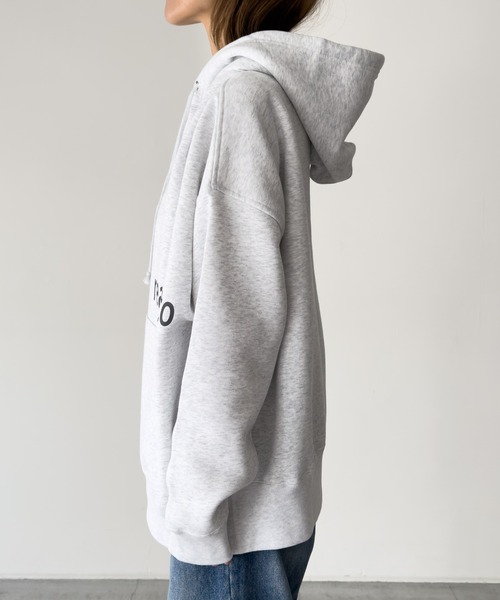 CANAL JEAN（キャナルジーン）の「Twelve12　dom reach to パーカー 裏起毛（パーカー・レディース・ブラック/アッシュ・MEDIUM/LARGE）」の14枚目の写真