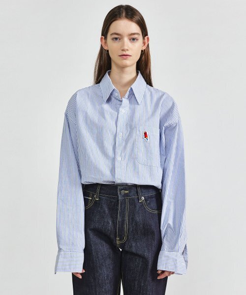 UNION BALANT(ユニオンバランテ)の「アンムサエワッペンオックスフォードストライプシャツブルー(シャツ/ブラウス・レディース・その他・MEDIUM/LARGE/X-LARGE)」の5枚目の写真