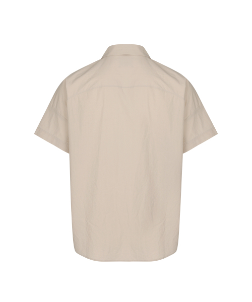 SOLEW（ソル）の「オーバーサイズ半袖シャツ_ベージュ（シャツ/ブラウス・メンズ・その他・SMALL/MEDIUM/LARGE）」の2枚目の写真