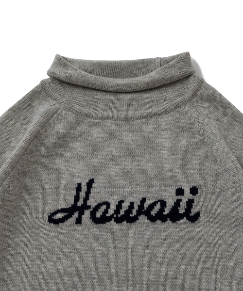 BIGWAVE COLLECTIVE（ビッグウェーブコレクティブ）の「HAWAII AUTHENTIC LOGO MOK KNIT (WARM GRAY)（ニット/セーター・メンズ・その他・MEDIUM/LARGE/X-LARGE）」の3枚目の写真