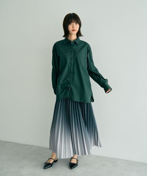 YECCA VECCA（イェッカヴェッカ）の「グラデーションラインプリーツスカート（スカート・レディース・ブラウン/ブラック・FREE）」の9枚目の写真