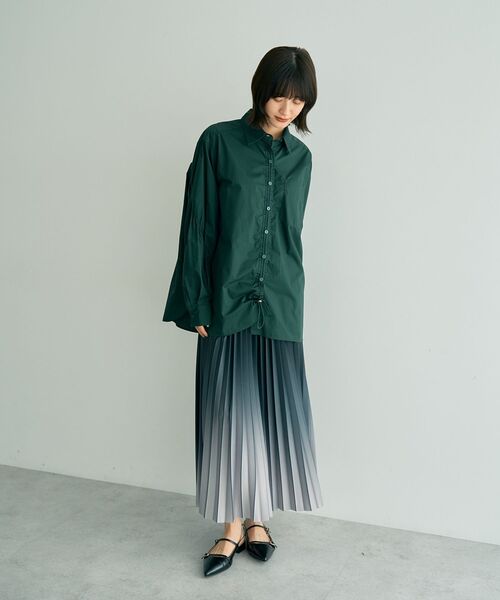 YECCA VECCA（イェッカヴェッカ）の「グラデーションラインプリーツスカート（スカート・レディース・ブラウン/ブラック・FREE）」の10枚目の写真