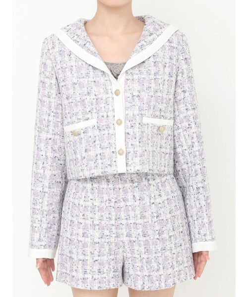 CALNAMUR（カルナムール）の「セーラーツイードジャケット（テーラードジャケット・レディース・パープル/イエロー・FREE）」の17枚目の写真