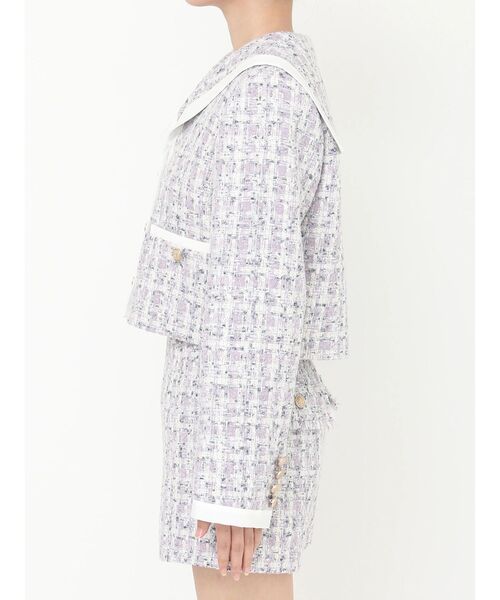 CALNAMUR（カルナムール）の「セーラーツイードジャケット（テーラードジャケット・レディース・パープル/イエロー・FREE）」の16枚目の写真