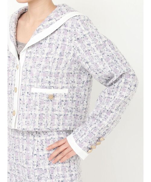 CALNAMUR（カルナムール）の「セーラーツイードジャケット（テーラードジャケット・レディース・パープル/イエロー・FREE）」の13枚目の写真