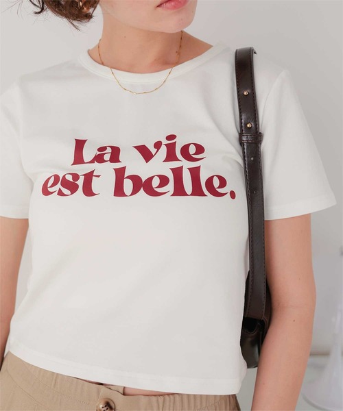 titivate(ティティベイト)の「コンパクトロゴTシャツ(Tシャツ/カットソー・レディース・杢グレー/オフホワイト/ネイビー/ピンク・FREE)」の15枚目の写真