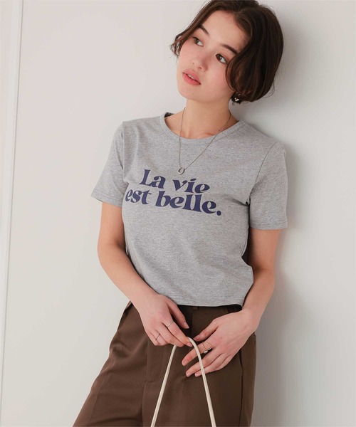 titivate(ティティベイト)の「コンパクトロゴTシャツ(Tシャツ/カットソー・レディース・杢グレー/オフホワイト/ネイビー/ピンク・FREE)」の21枚目の写真