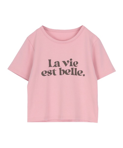 titivate(ティティベイト)の「コンパクトロゴTシャツ(Tシャツ/カットソー・レディース・杢グレー/オフホワイト/ネイビー/ピンク・FREE)」の13枚目の写真