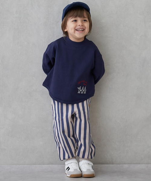 petit main(プティマイン)の「【GOODPRICE】裏起毛ゆるシルエットトレーナー(スウェット・キッズ・ライトベージュ/ネイビー/モスグリーン/ライトブルー・80cm/120cm/110cm/90cm/130cm/100cm)」の10枚目の写真