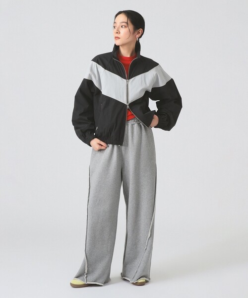 Ray BEAMS(レイビームス)の「カラー ブロック トラック ジャケット(ブルゾン・レディース・オフホワイト/ブラック・1/0)」の7枚目の写真