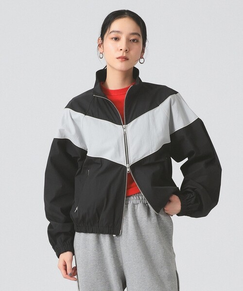 Ray BEAMS(レイビームス)の「カラー ブロック トラック ジャケット(ブルゾン・レディース・オフホワイト/ブラック・1/0)」の10枚目の写真