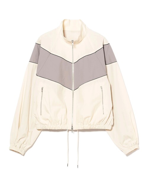 Ray BEAMS（レイビームス）の「カラー ブロック トラック ジャケット（ナイロンジャケット・レディース・オフホワイト/ブラック・1/0）」の19枚目の写真