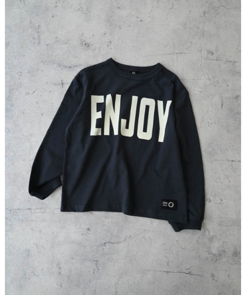 ZERO standerd（ゼロスタンダード）の「ゼロスタンダード ENJOYロングTシャツ（Tシャツ/カットソー・キッズ・チャコールグレー/オフホワイト/レッド・140cm/150cm/160cm/110cm/120cm/130cm/100cm）」の15枚目の写真