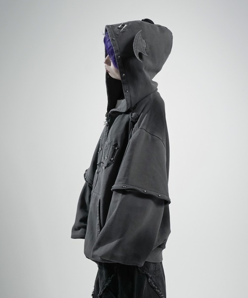 REFLEM デビルレイヤードZIPフーディー/ジップパーカー REFLEM/レフレム』デビルレイヤードZIPフーディー/ジップパーカー