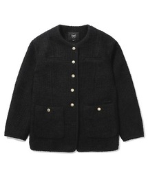 COVERNAT（カバーナット）の「WOMEN'S WOOL TWEED HALF JACKET（ノーカラージャケット）」