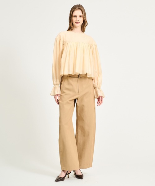 ESTNATION（エストネーション）の「ESTNATION / バルーンチノパンツ（その他パンツ・レディース・キャメル/ホワイト・36/38）」の5枚目の写真