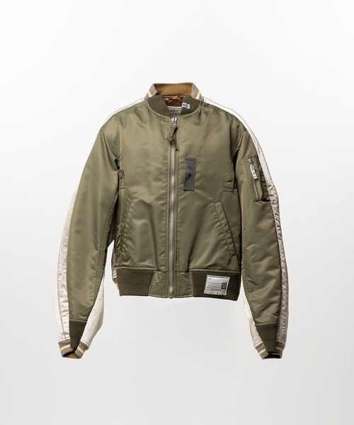 Maison MIHARA YASUHIRO(メゾンミハラヤスヒロ)の「Front Back Combined Flight Jacket(ブルゾン・メンズ・ブラック/カーキ・46/44/48)」の2枚目の写真