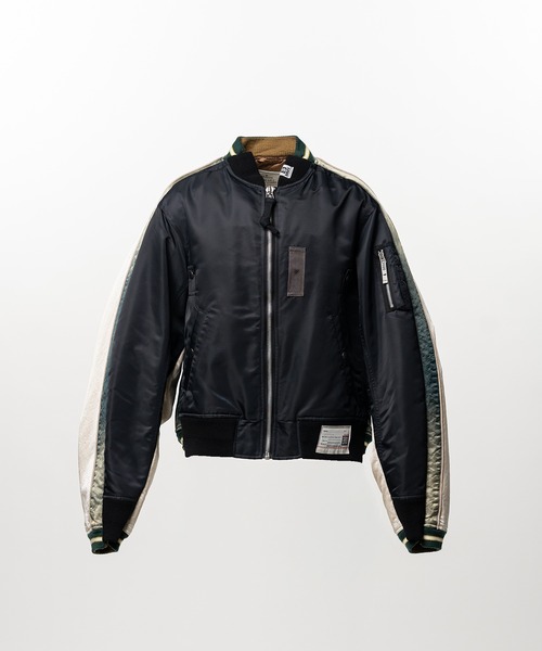 Maison MIHARA YASUHIRO(メゾンミハラヤスヒロ)の「Front Back Combined Flight Jacket(ブルゾン・メンズ・ブラック/カーキ・46/44/48)」の1枚目の写真