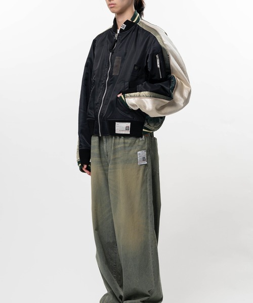 Maison MIHARA YASUHIRO(メゾンミハラヤスヒロ)の「Front Back Combined Flight Jacket(ブルゾン・メンズ・ブラック/カーキ・46/44/48)」の5枚目の写真
