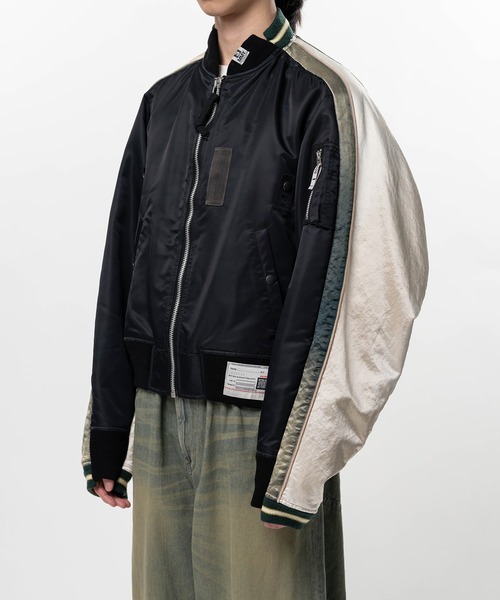 Maison MIHARA YASUHIRO(メゾンミハラヤスヒロ)の「Front Back Combined Flight Jacket(ブルゾン・メンズ・ブラック/カーキ・46/44/48)」の7枚目の写真