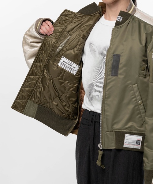 Maison MIHARA YASUHIRO(メゾンミハラヤスヒロ)の「Front Back Combined Flight Jacket(ブルゾン・メンズ・ブラック/カーキ・46/44/48)」の17枚目の写真