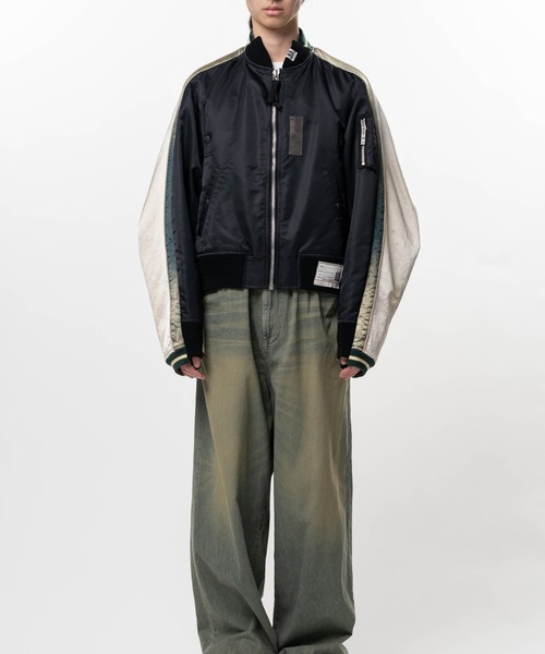 Maison MIHARA YASUHIRO(メゾンミハラヤスヒロ)の「Front Back Combined Flight Jacket(ブルゾン・メンズ・ブラック/カーキ・46/44/48)」の4枚目の写真