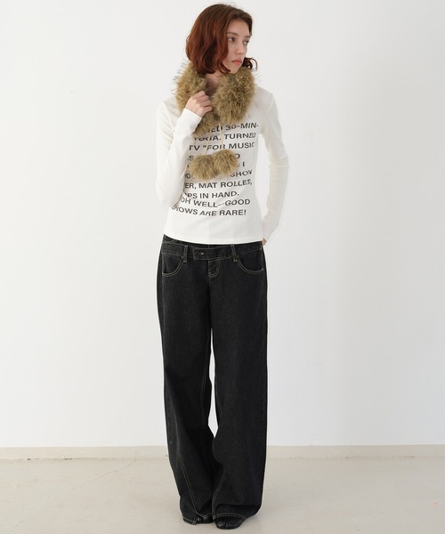 SOLWEIGE(ソルヴェイグ)の「【SOLWEIGE】レイヤード風 シャツカラーデザイン ロゴプリント スリムフィットTシャツ(Tシャツ/カットソー・レディース・グレー/ホワイト・L/S/M)」の20枚目の写真