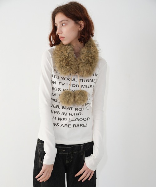 SOLWEIGE(ソルヴェイグ)の「【SOLWEIGE】レイヤード風 シャツカラーデザイン ロゴプリント スリムフィットTシャツ(Tシャツ/カットソー・レディース・グレー/ホワイト・L/S/M)」の22枚目の写真