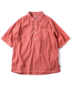 ピグメントコットンナイロンプルオーバーシャツ