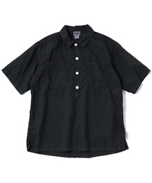 【涼】ピグメントコットンナイロンプルオーバーシャツ