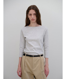 BUT'TON（ボッタン）の「Waffle Logo T-Shirt (Oatmeal)（Tシャツ/カットソー）」