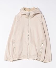 /MMMM/バックサイドフリース スウェード ZIPパーカー