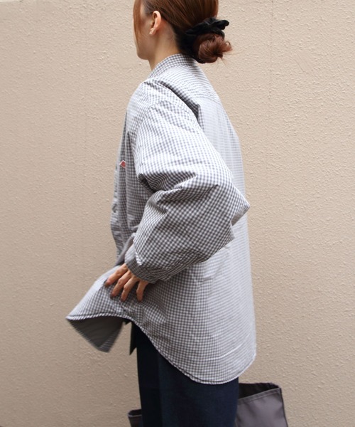 DANTON(ダントン)の「DANTON/ダントン インサレーションシャツジャケット INSULATION SHIRT JACKET DT-A0758 CNX・CNP(ナイロンジャケット・レディース・ライトベージュ/ブラック/ブルー/ネイビー・38)」の16枚目の写真