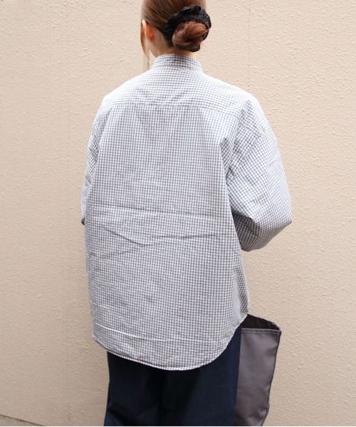 DANTON(ダントン)の「DANTON/ダントン インサレーションシャツジャケット INSULATION SHIRT JACKET DT-A0758 CNX・CNP(ナイロンジャケット・レディース・ライトベージュ/ブラック/ブルー/ネイビー・38)」の17枚目の写真