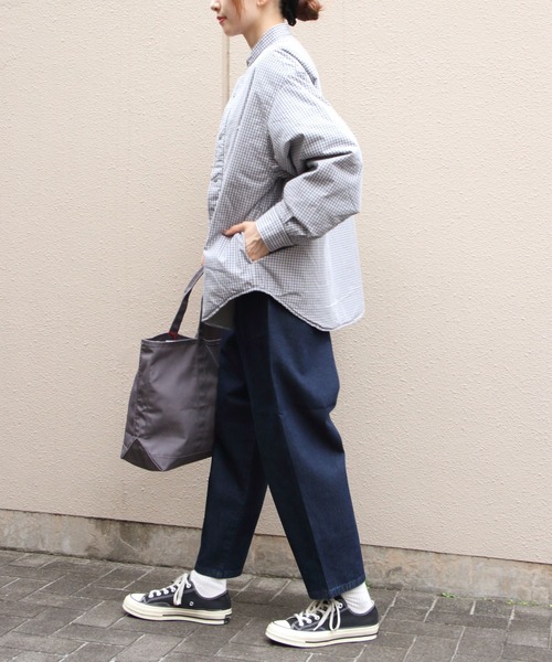 DANTON(ダントン)の「DANTON/ダントン インサレーションシャツジャケット INSULATION SHIRT JACKET DT-A0758 CNX・CNP(ナイロンジャケット・レディース・ライトベージュ/ブラック/ブルー/ネイビー・38)」の19枚目の写真