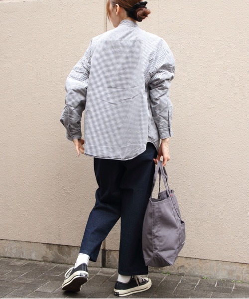 DANTON(ダントン)の「DANTON/ダントン インサレーションシャツジャケット INSULATION SHIRT JACKET DT-A0758 CNX・CNP(ナイロンジャケット・レディース・ライトベージュ/ブラック/ブルー/ネイビー・38)」の20枚目の写真